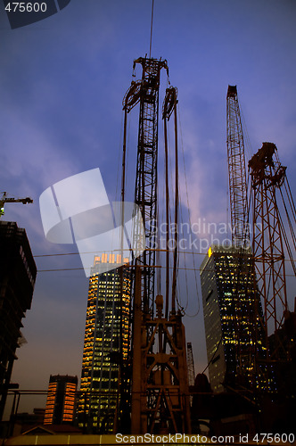 Image of construction cranes