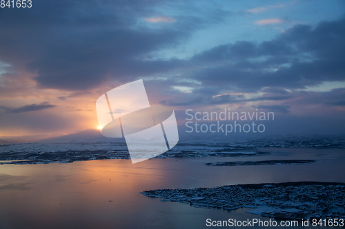 Image of Sunset over Tromso, Norway