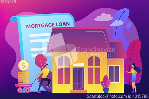 Image of Mortgage loan concept vector illustration.