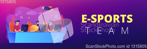 Image of E-sport team concept banner header.