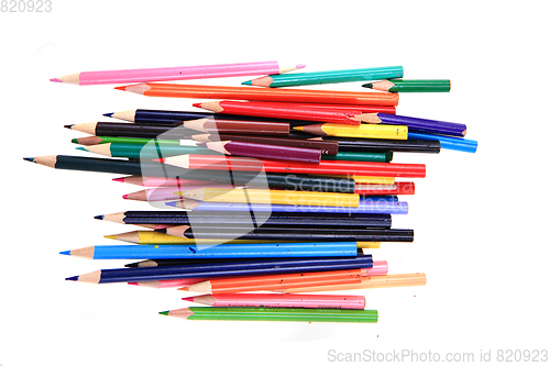 Image of color crayons isolated