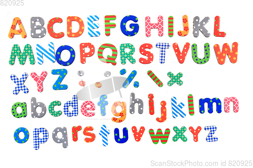 Image of color plastic alphabet