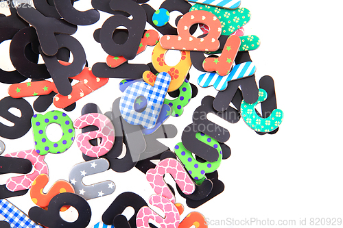 Image of color plastic alphabet