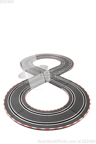 Image of racing track isolated