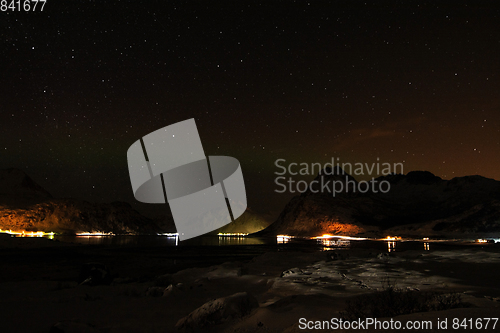 Image of Starry Sky in Winter in Norway