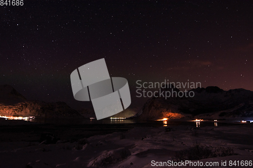 Image of Starry Sky in Winter in Norway