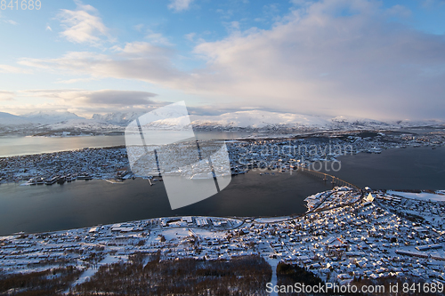 Image of Sunset over Tromso, Norway