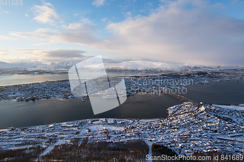Image of Sunset over Tromso, Norway