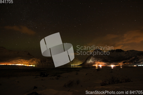 Image of Starry Sky in Winter in Norway