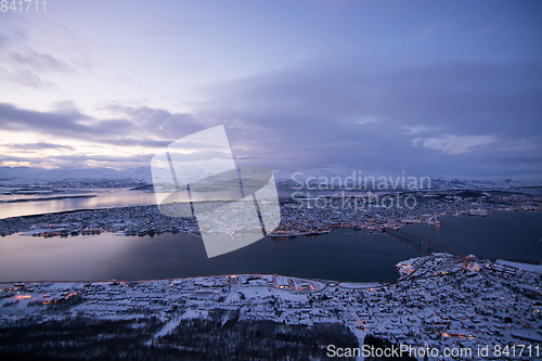 Image of Sunset over Tromso, Norway