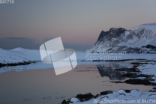 Image of Evening at a Lake at Knutstad, Norway