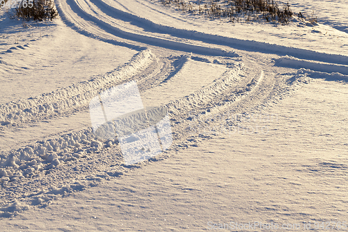 Image of tracks in the snow