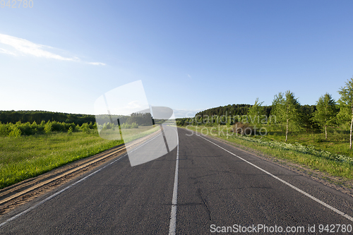 Image of asphalt paving highway