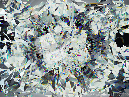 Image of diamond structure extreme closeup and kaleidoscope