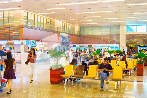 Image of Changi Airport waiting hall, Singapore