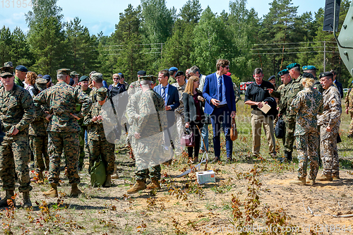 Image of Soldiers in military training Saber Strike in Latvia.