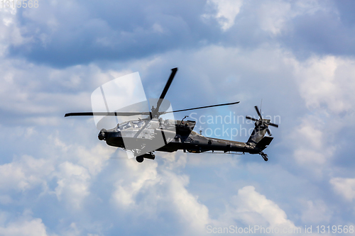 Image of Fighting helicopter in military training Saber Strike in Latvia.