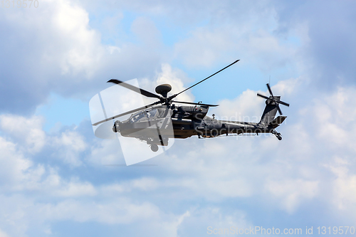Image of Fighting helicopter in military training Saber Strike in Latvia.