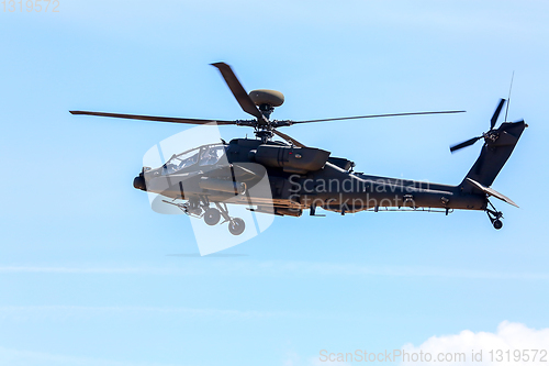 Image of Fighting helicopter in military training Saber Strike in Latvia.