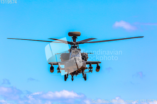 Image of Fighting helicopter in military training Saber Strike in Latvia.