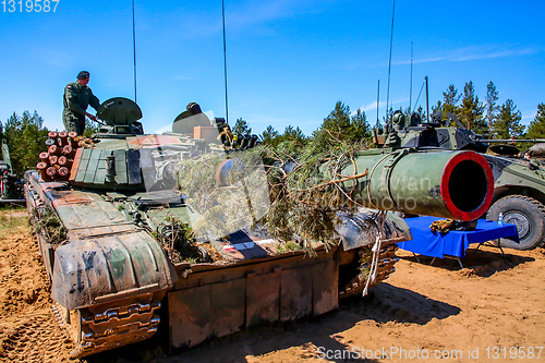 Image of Tanks in military training Saber Strike in Latvia.