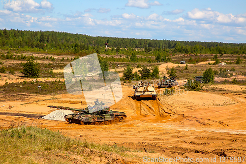Image of Tanks in military training Saber Strike in Latvia.