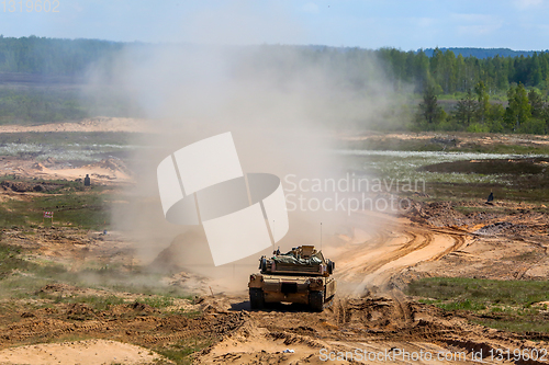 Image of Saber Strike military training in the landfill in Latvia.