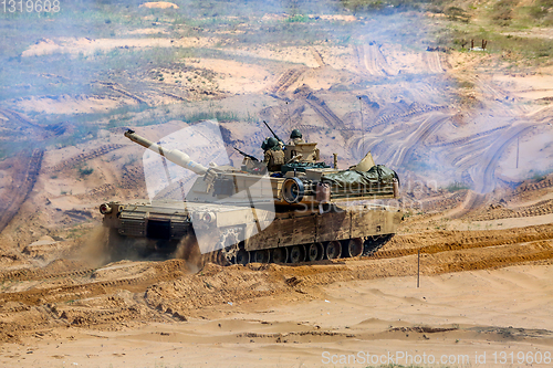 Image of Tank in military training Saber Strike in Latvia.
