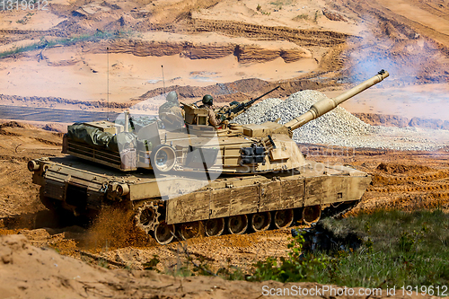 Image of Tank in military training Saber Strike in Latvia.