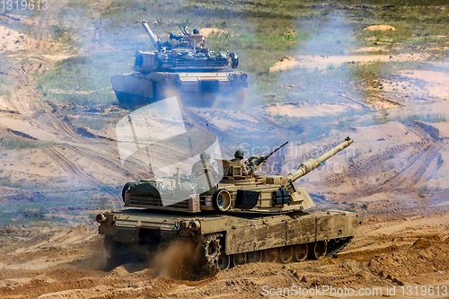 Image of Tanks in military training Saber Strike in Latvia.