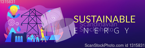 Image of Sustainable energy concept banner header.