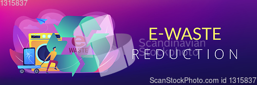 Image of E-waste reduction concept banner header.