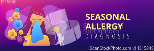 Image of Seasonal allergy concept banner header.