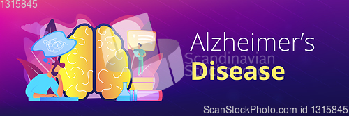 Image of Alzheimer disease concept banner header.