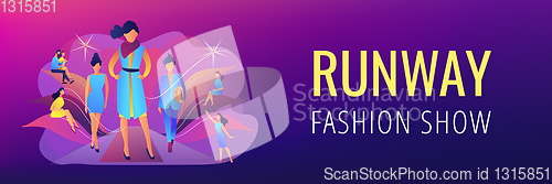 Image of Fashion week concept banner header.