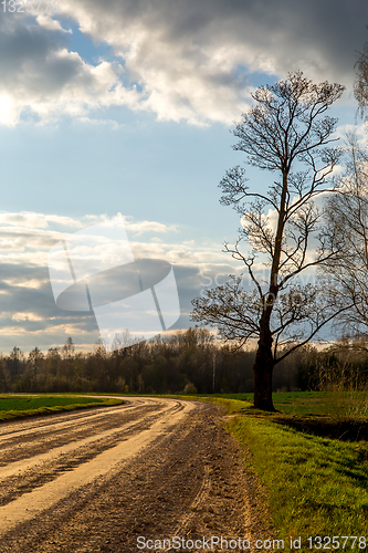 Image of Landscape with empty rural road.