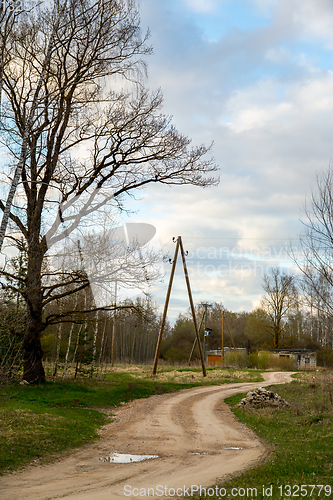 Image of Landscape with empty rural road.