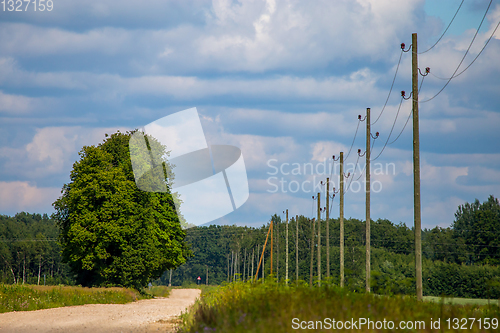 Image of Landscape with empty rural road.