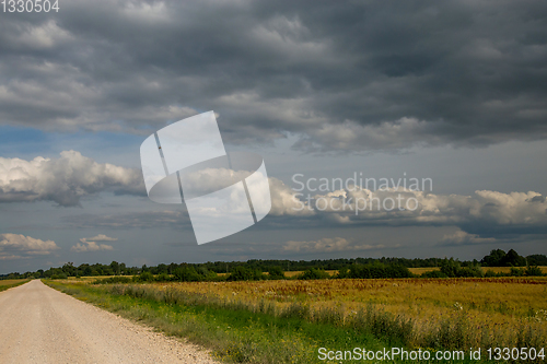 Image of Landscape with empty rural road.