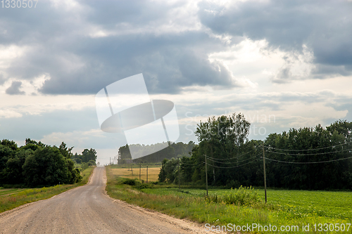 Image of Landscape with empty rural road.