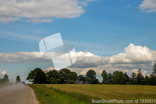 Image of Landscape with empty rural road.