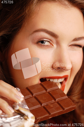 Image of A girl with a chocolate