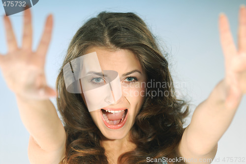 Image of A shouting girl