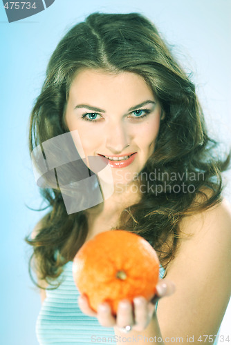 Image of A woman with an orange