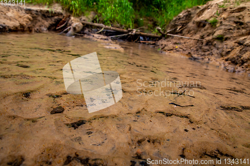 Image of Reflections in shallow river as background.