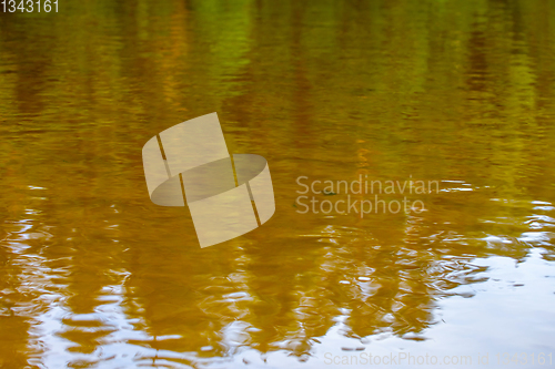 Image of Reflections in shallow river as background.