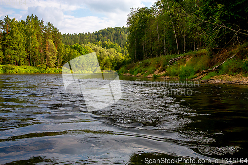 Image of Landscape of river and green forest.