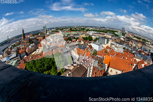 Image of View of Riga city from above.