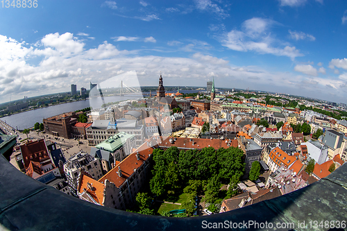 Image of View of Riga city from above.