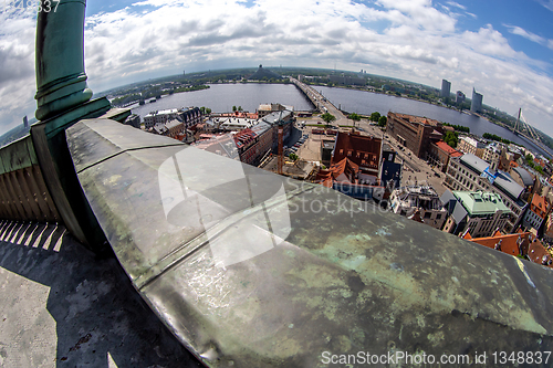 Image of View of Riga city from above.